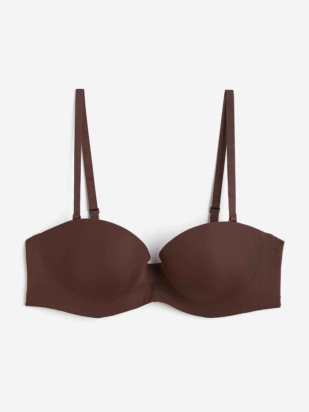 

H&M Women Padded Microfibre Balconette Bra, Brown