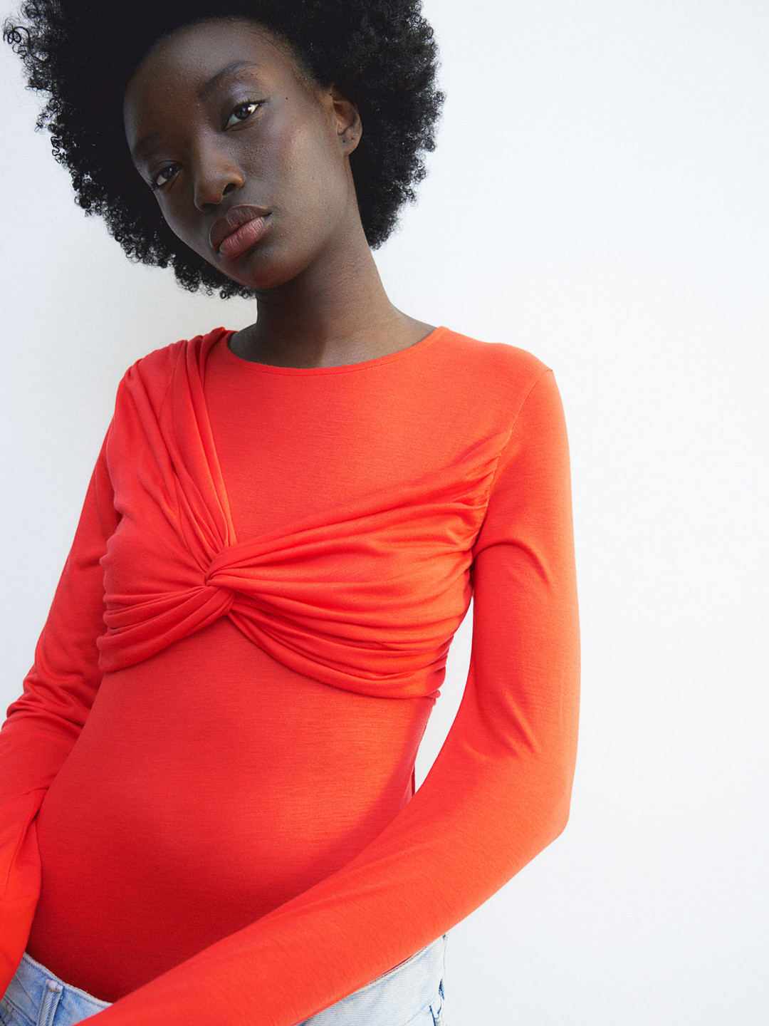 

H&M Draped Jersey Body, Red