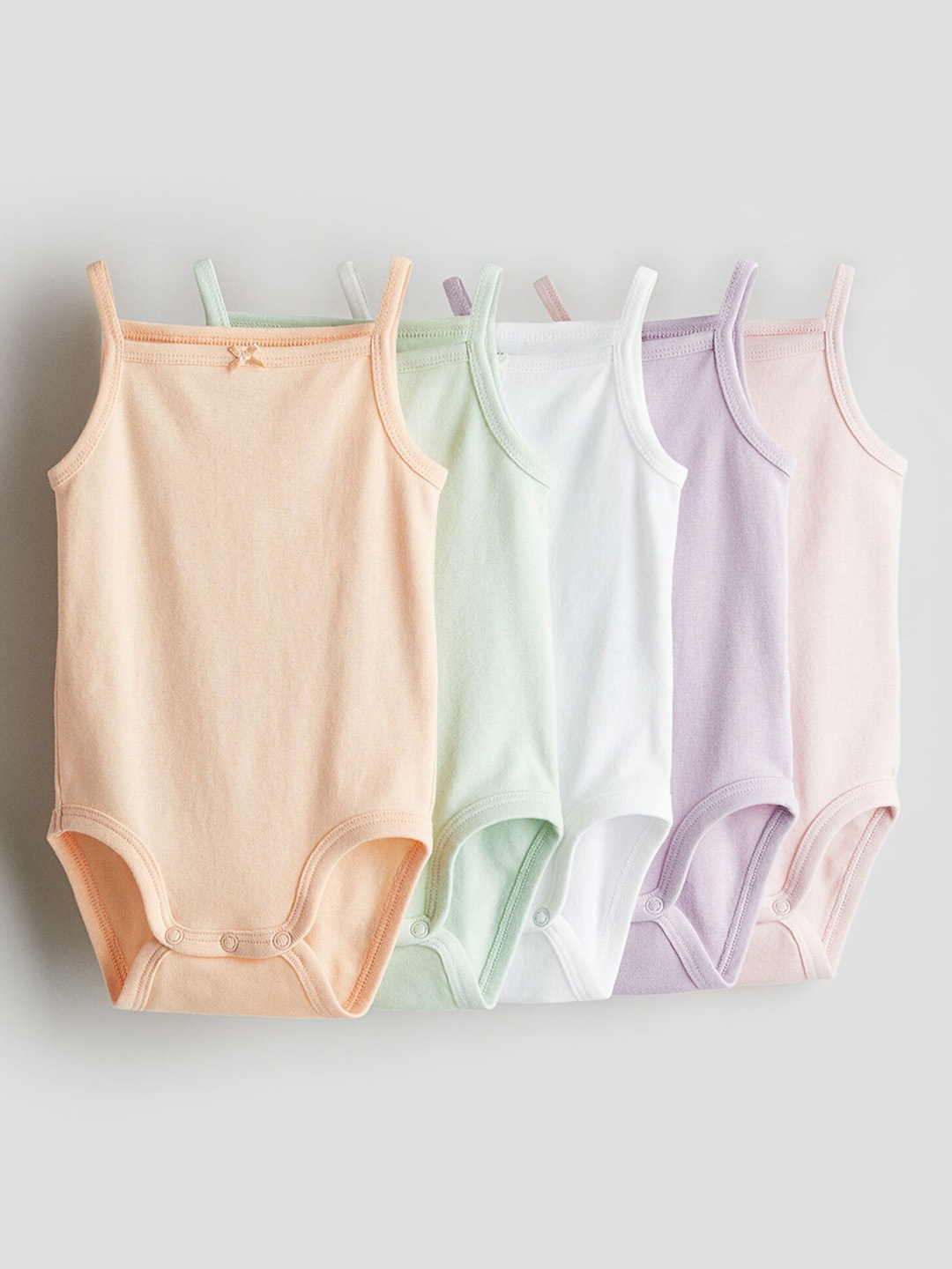 

H&M Infant Boys 5-Pack Cotton Bodysuits, Orange