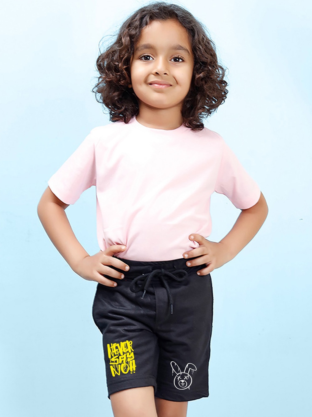

NUSYL Boys Mid-Rise Cotton Shorts, Black
