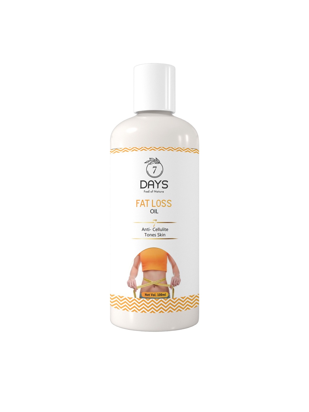 

7 DAYS Feel Of Nature Anti-Cellulite Tones Skin Fat Loss Oil - 100ml, White