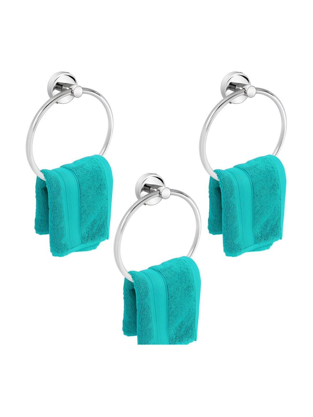 

Plantex Silver-Toned 3 Pieces Stainless Steel Towel Holder