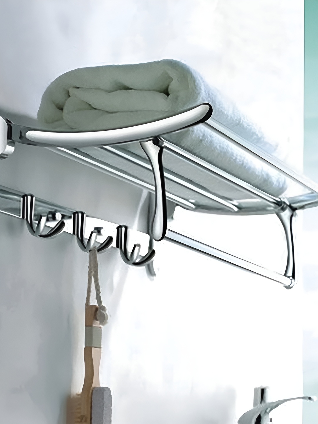 

Plantex Silver-Toned 3 Pieces Stainless Steel Folding Towel Racks