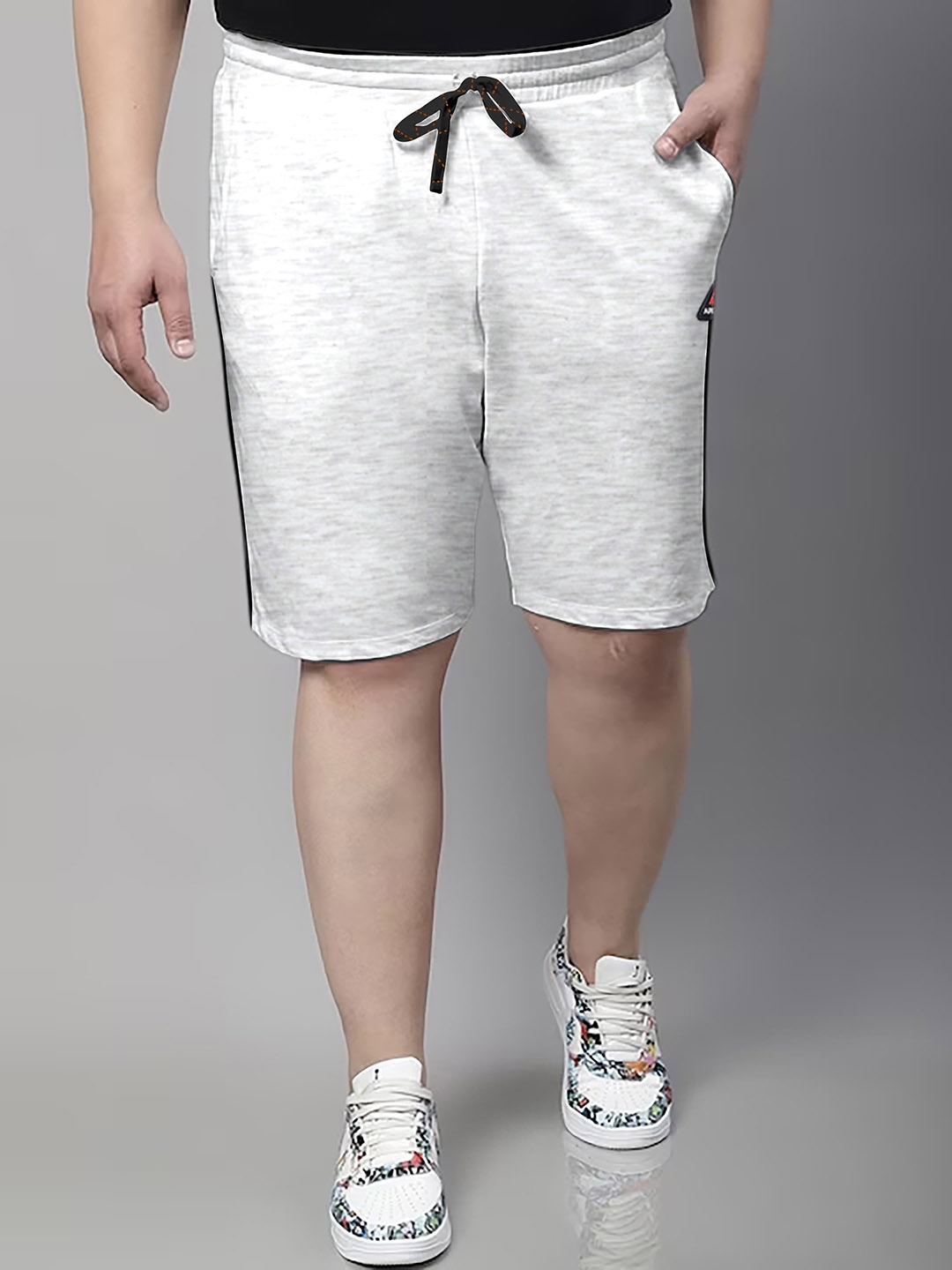 

ARDEUR Men Plus Size Mid-Rise Cotton Shorts, White