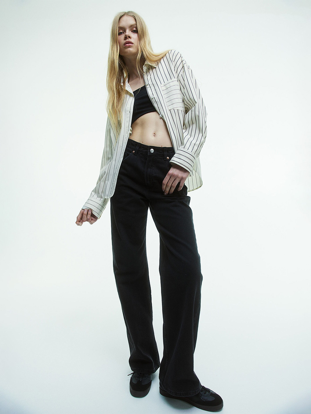 

H&M Oversized Cotton Shirt, White