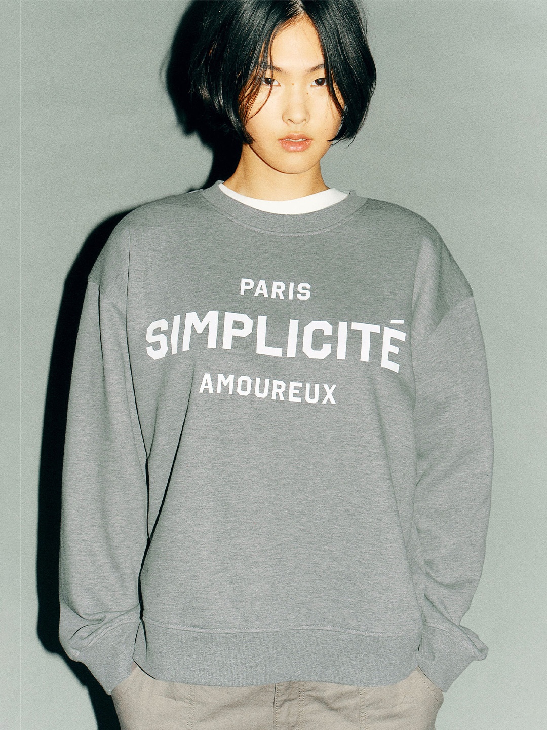 

H&M Printed Sweatshirt, Grey