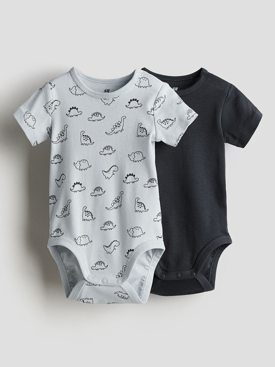 

H&M Infant Boys 2-Pack Short-Sleeved Bodysuits, Blue