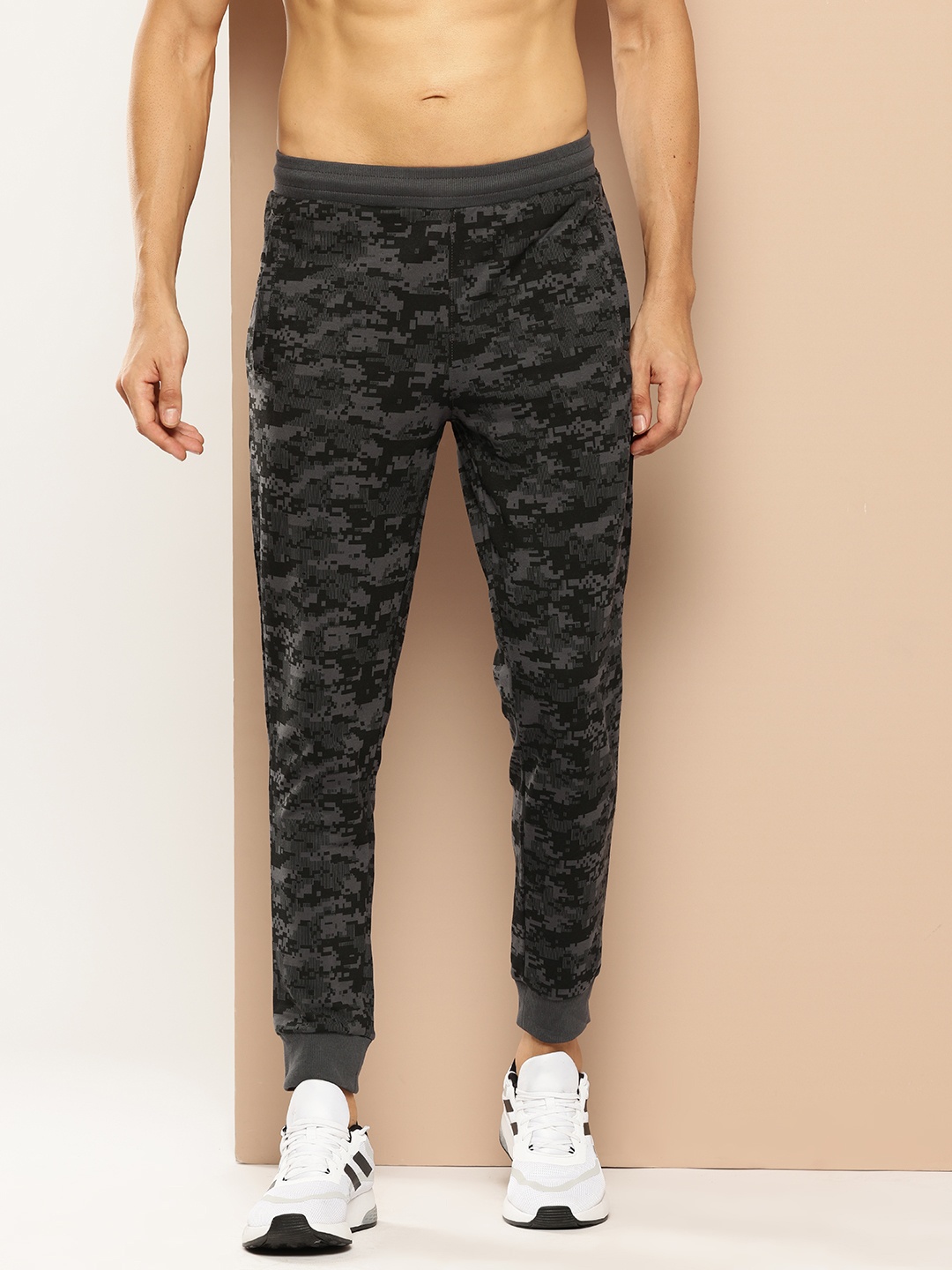

Alcis Athleisure Men Camouflage Printed Slim-Fit Joggers, Grey