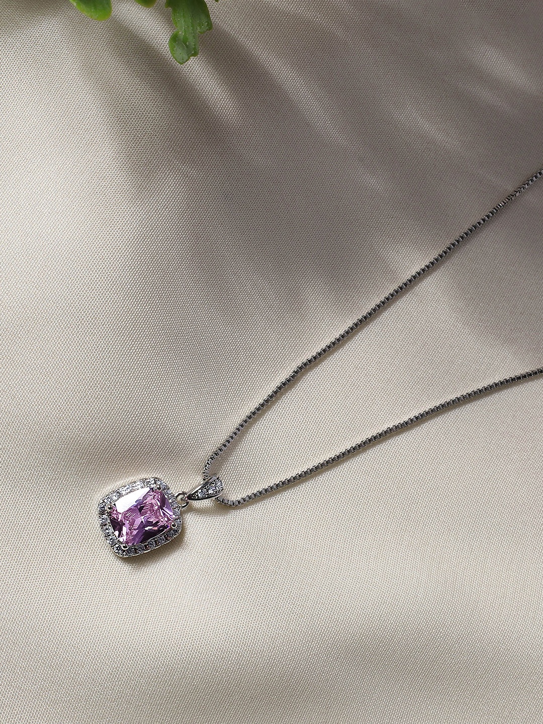 

Avyana Silver-Plated Cubic Zirconia Chain