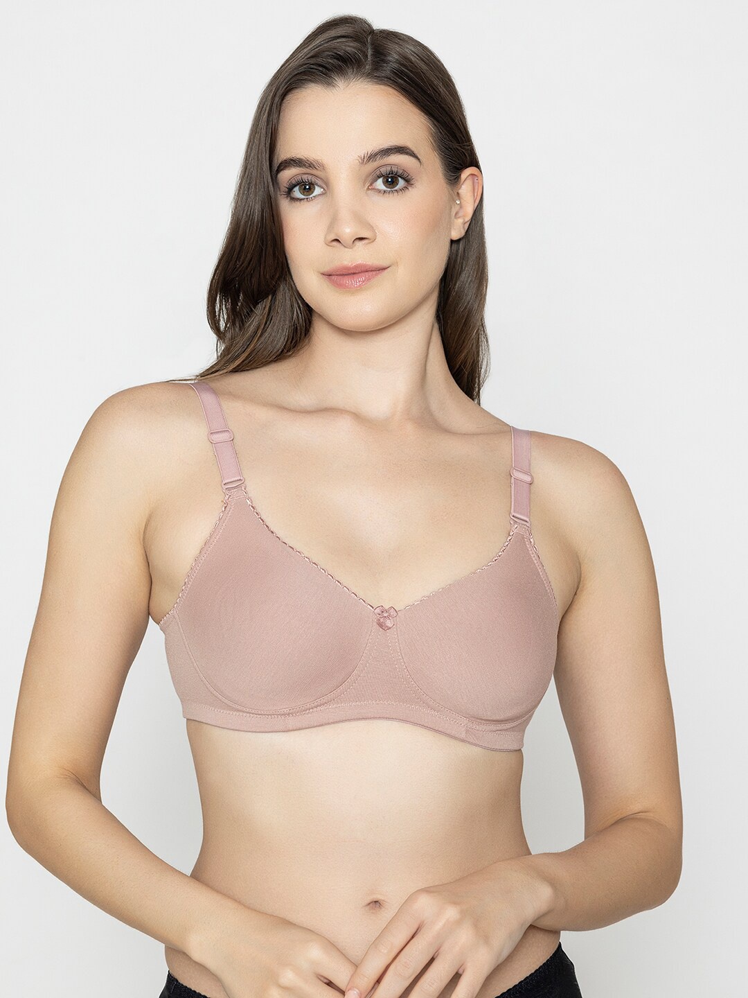 

B'ZAR Non Padded Full Coverage Cotton Everyday Bra with All Day Comfort, Pink