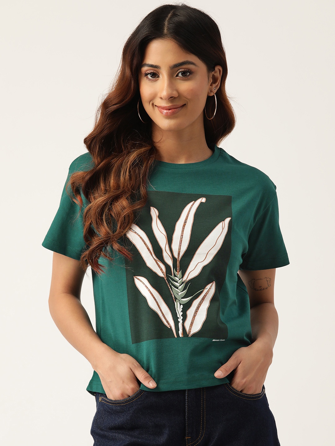 

Monte Carlo Cotton Printed T-shirt, Green