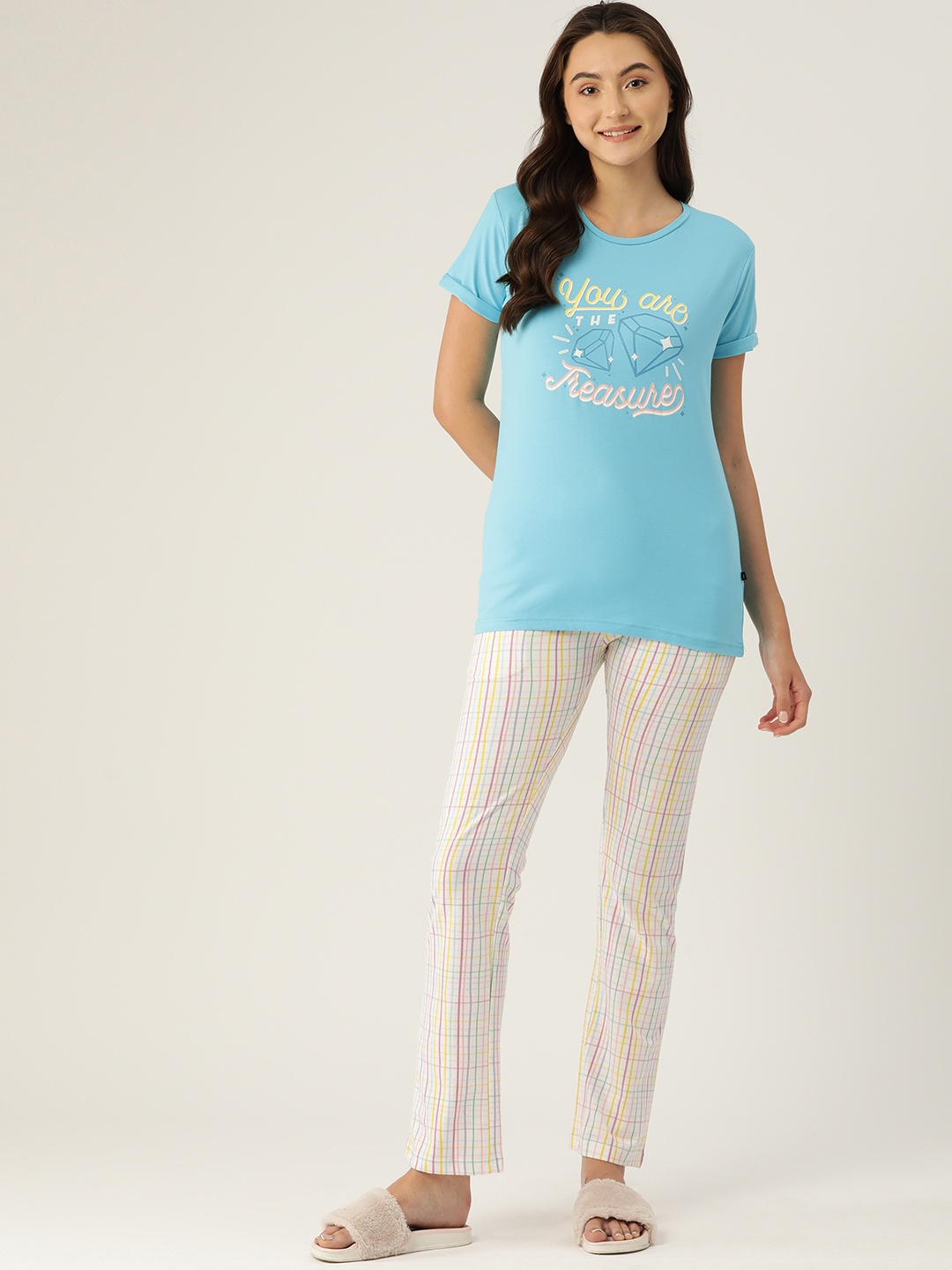 

Monte Carlo Women Printed Pyjama Set, Blue