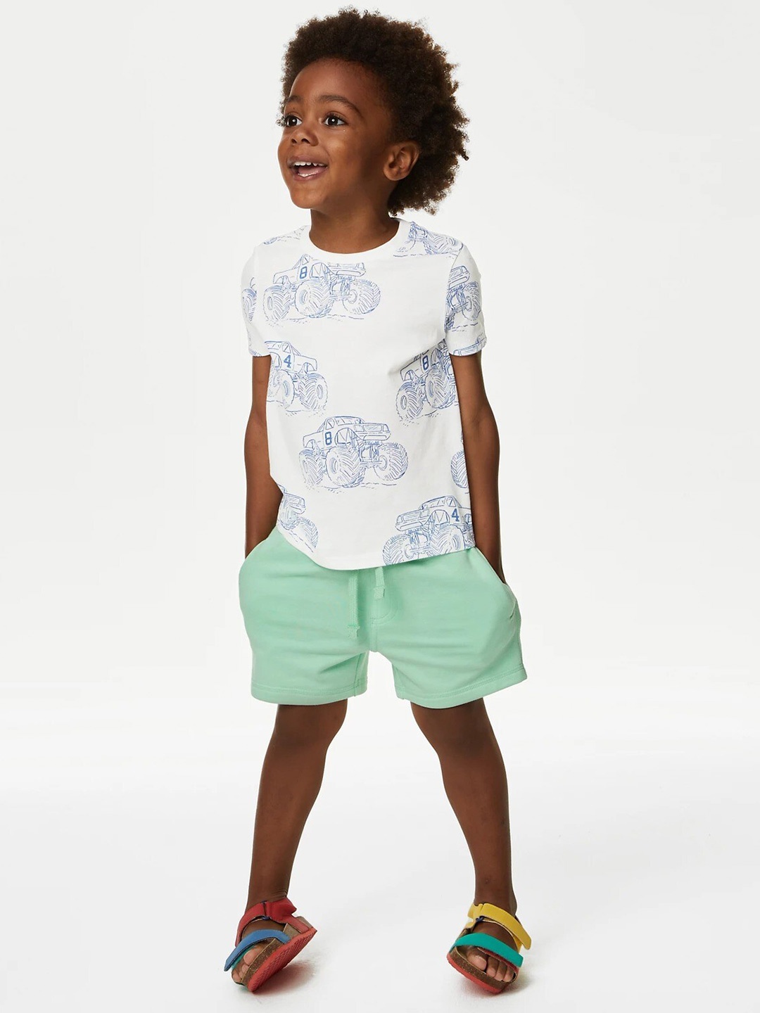 

Marks & Spencer Boys Graphic Printed Pure Cotton T-Shirt, White