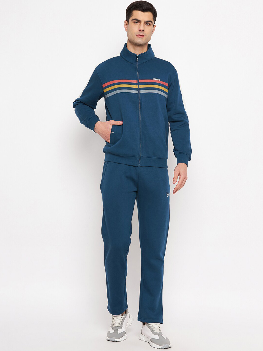 

Duke Mock Collar Cotton Sports Tracksuits, Blue