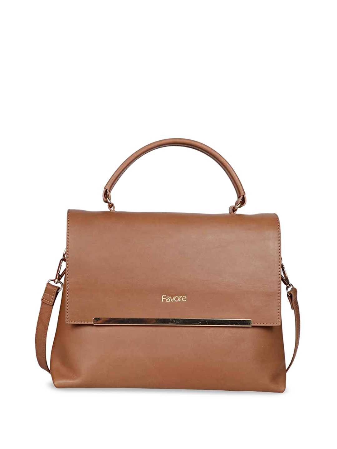 

Favore Leather Miniature Handheld Bag, Tan