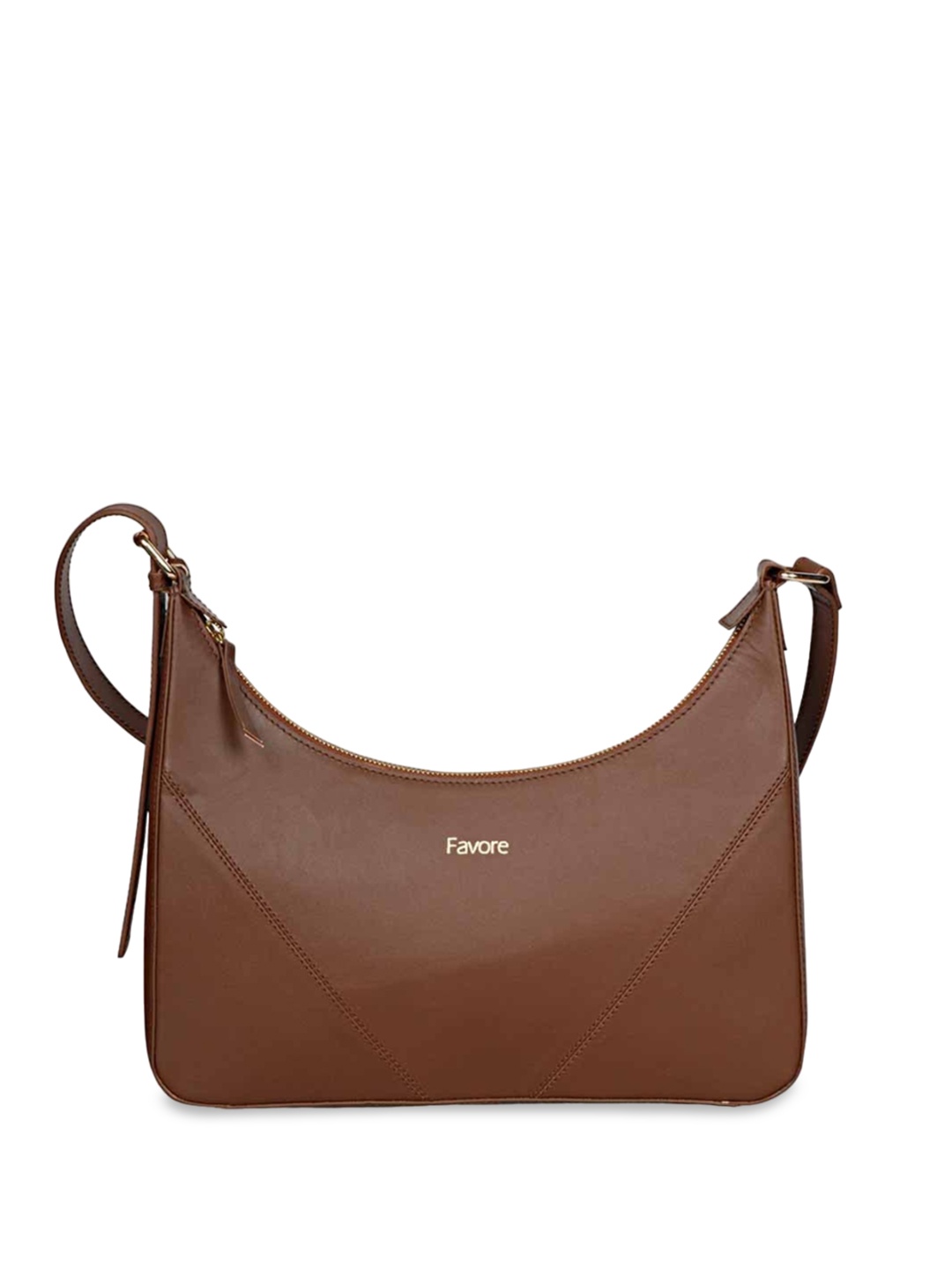 

Favore Leather Half Moon Shoulder Bag, Brown