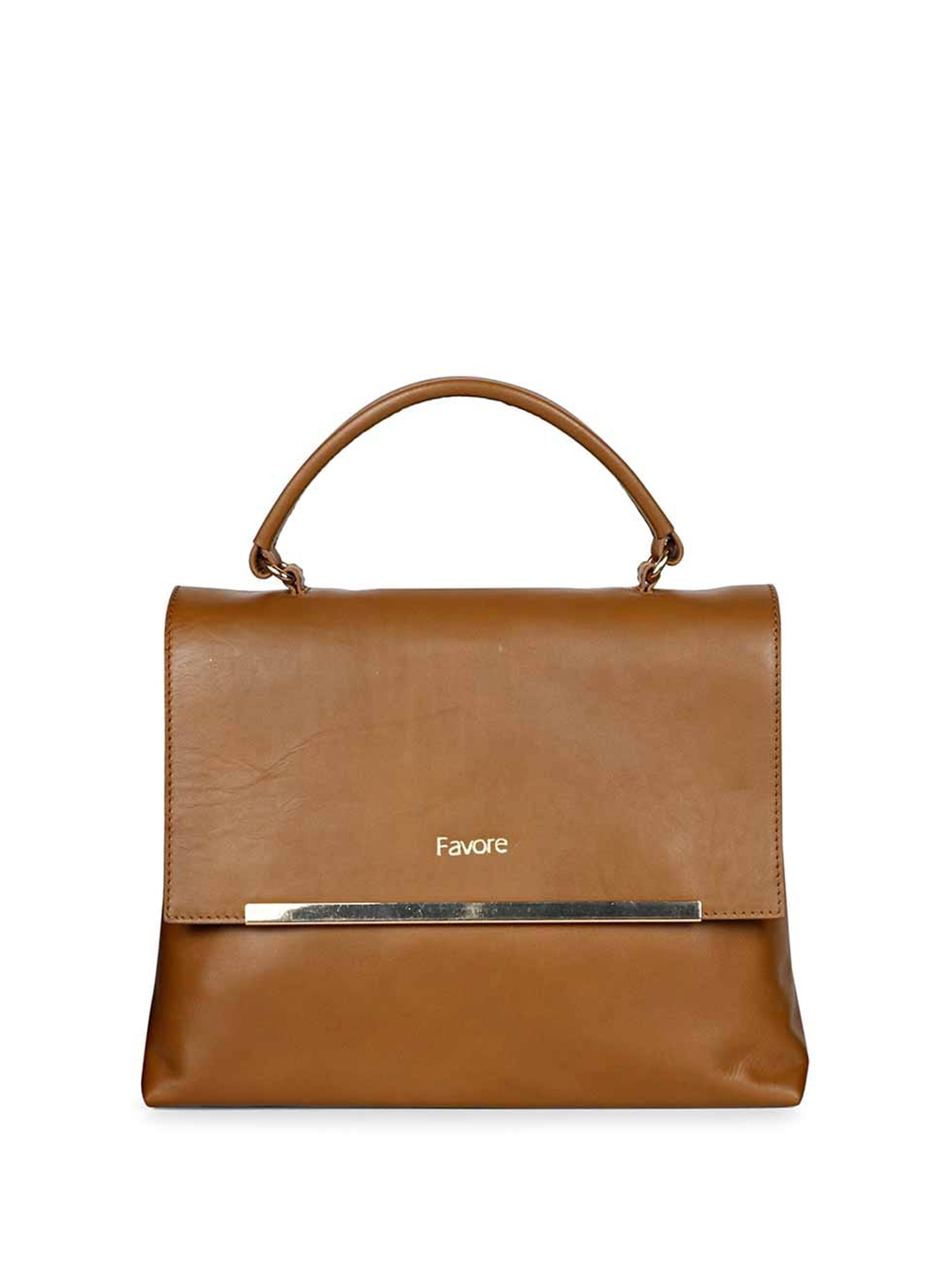

Favore Leather Shopper Satchel Bag, Tan