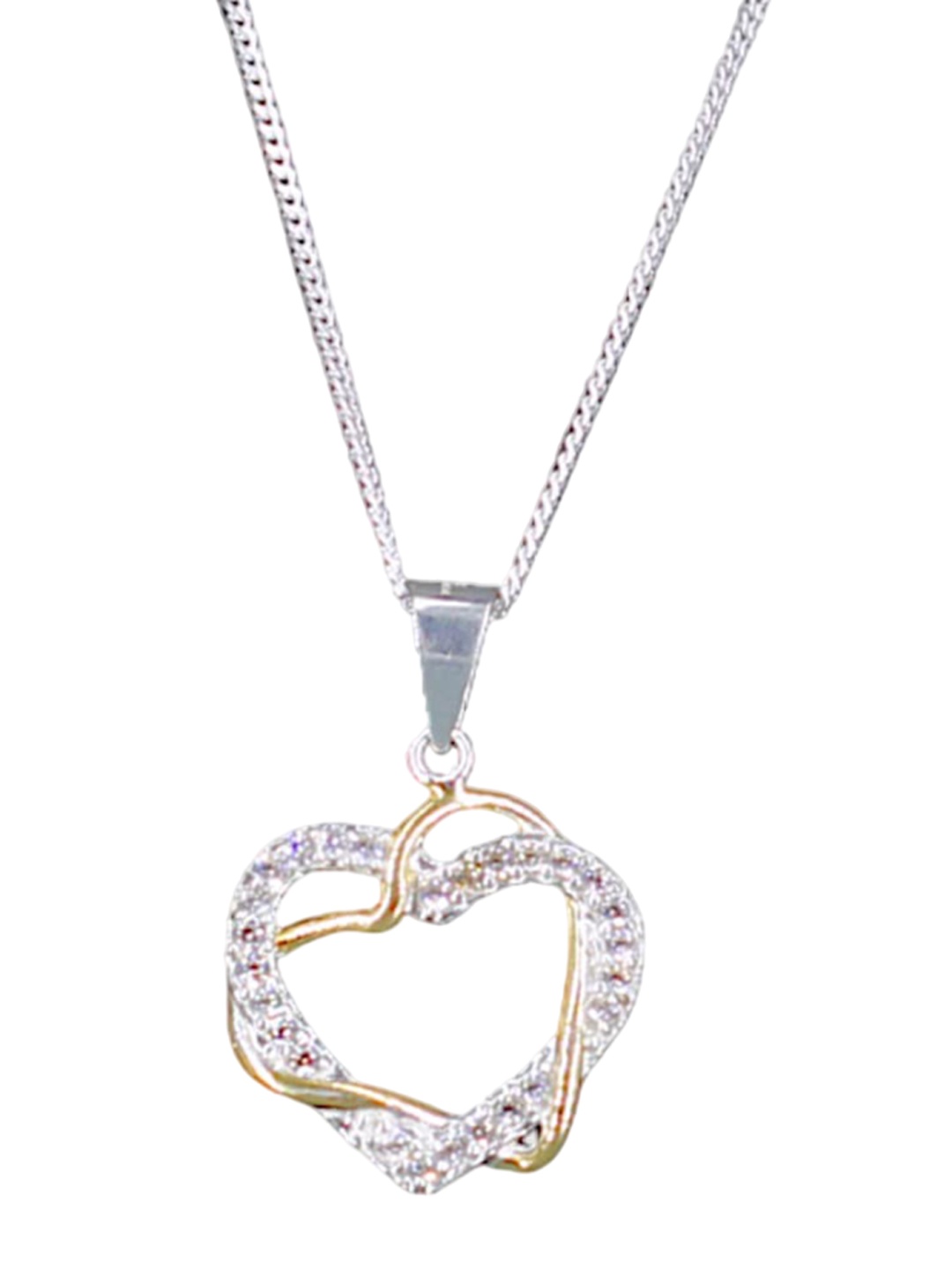 

Taraash Rose Gold-Plated 925 Sterling Silver Heart Shaped Cubic Zirconia Pendant