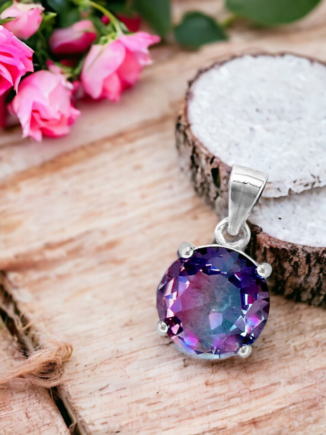 

Taraash Women 925 Sterling Silver Cubic Zirconia-Studded Pendant
