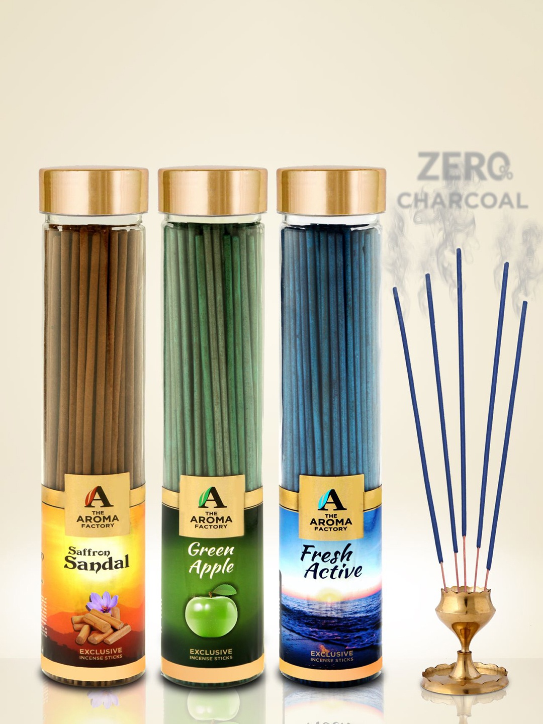 

The Aroma Factory 3-Pcs Brown & Green Incense Sticks