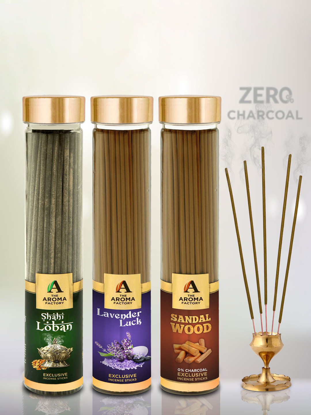 

The Aroma Factory 3-Pcs Brown & Green Incense Sticks