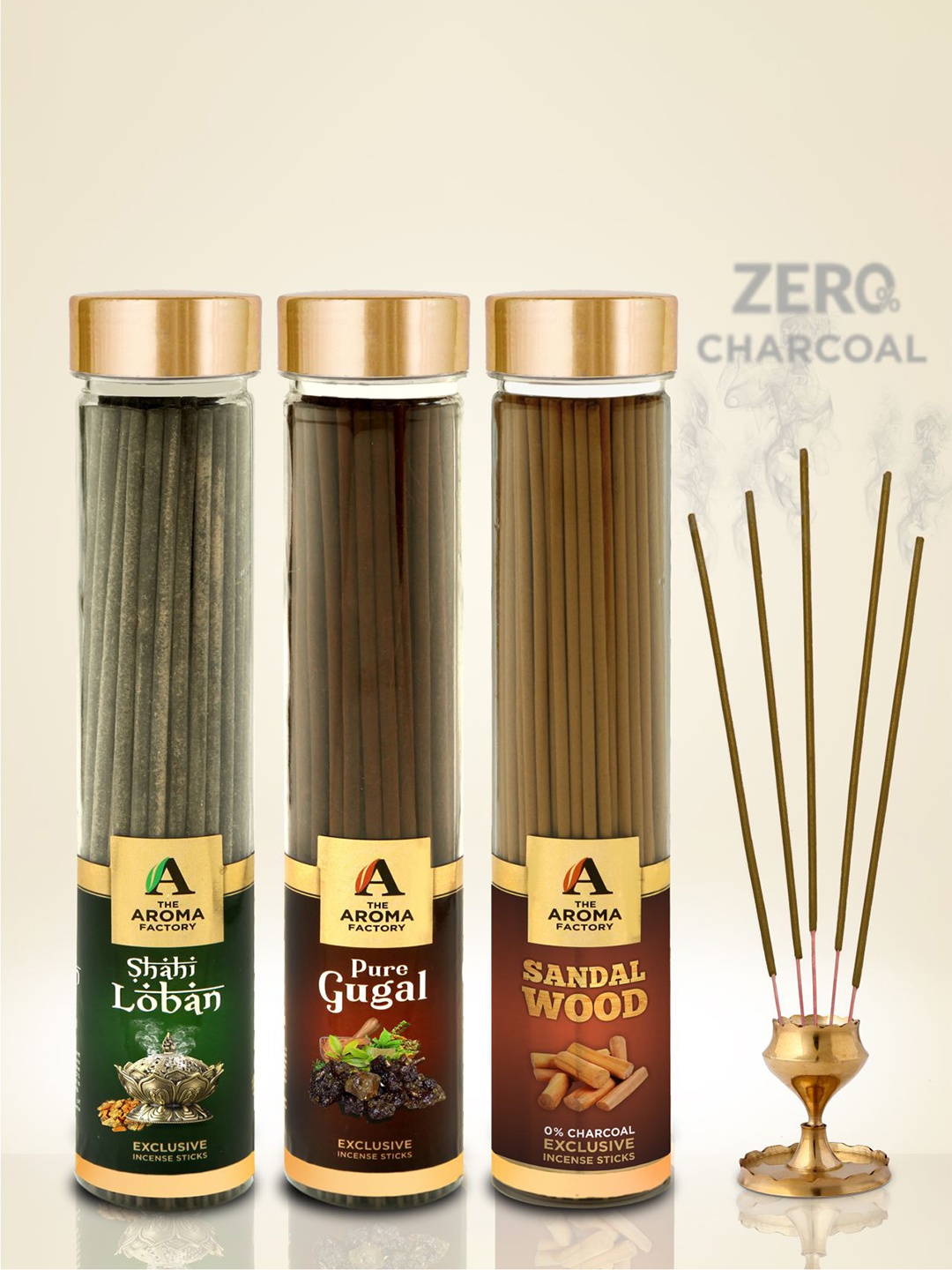 

The Aroma Factory 3-Pcs Brown & Green Incense Sticks