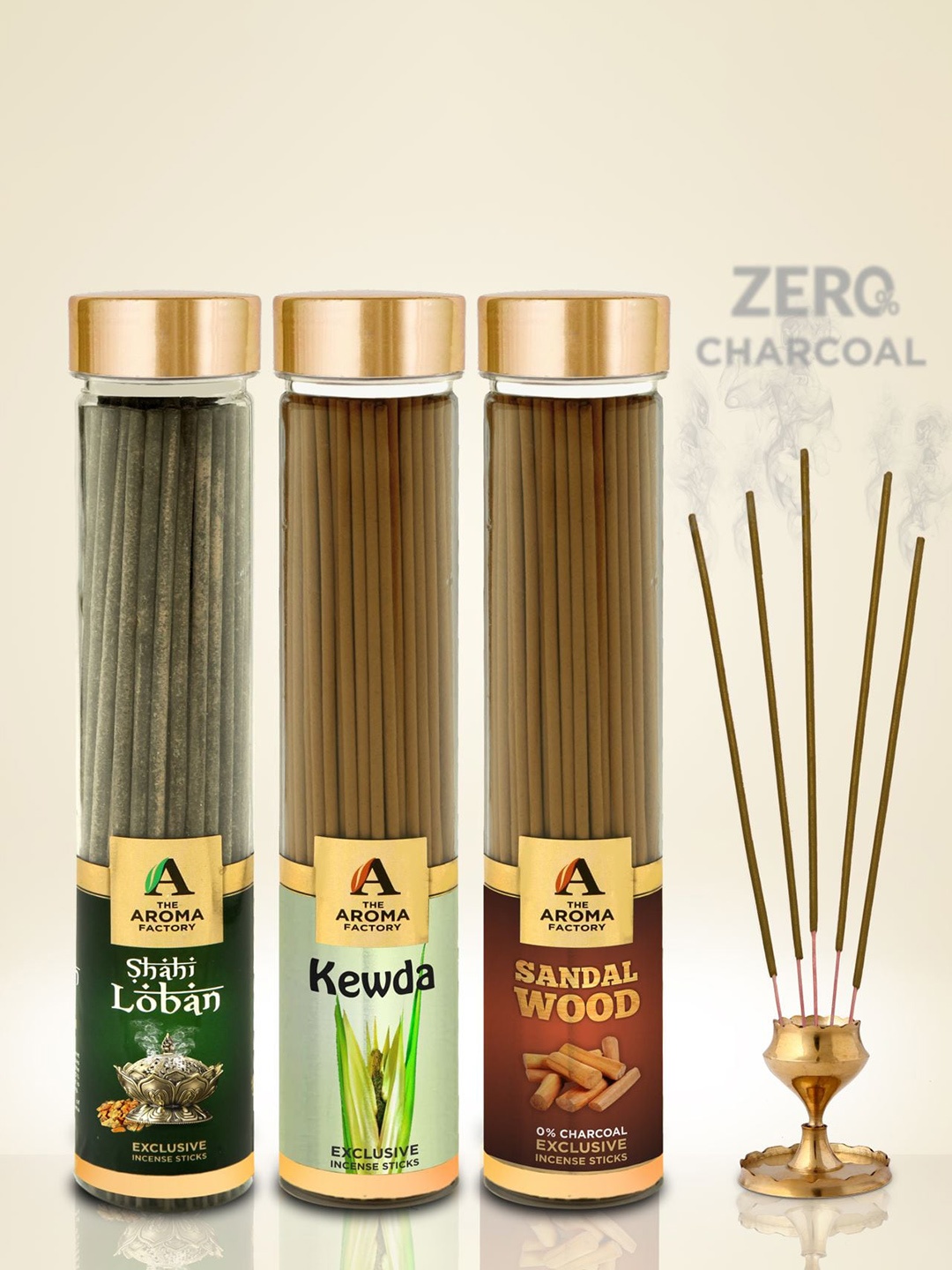 

The Aroma Factory 3-Pcs Green & Brown Incense Sticks