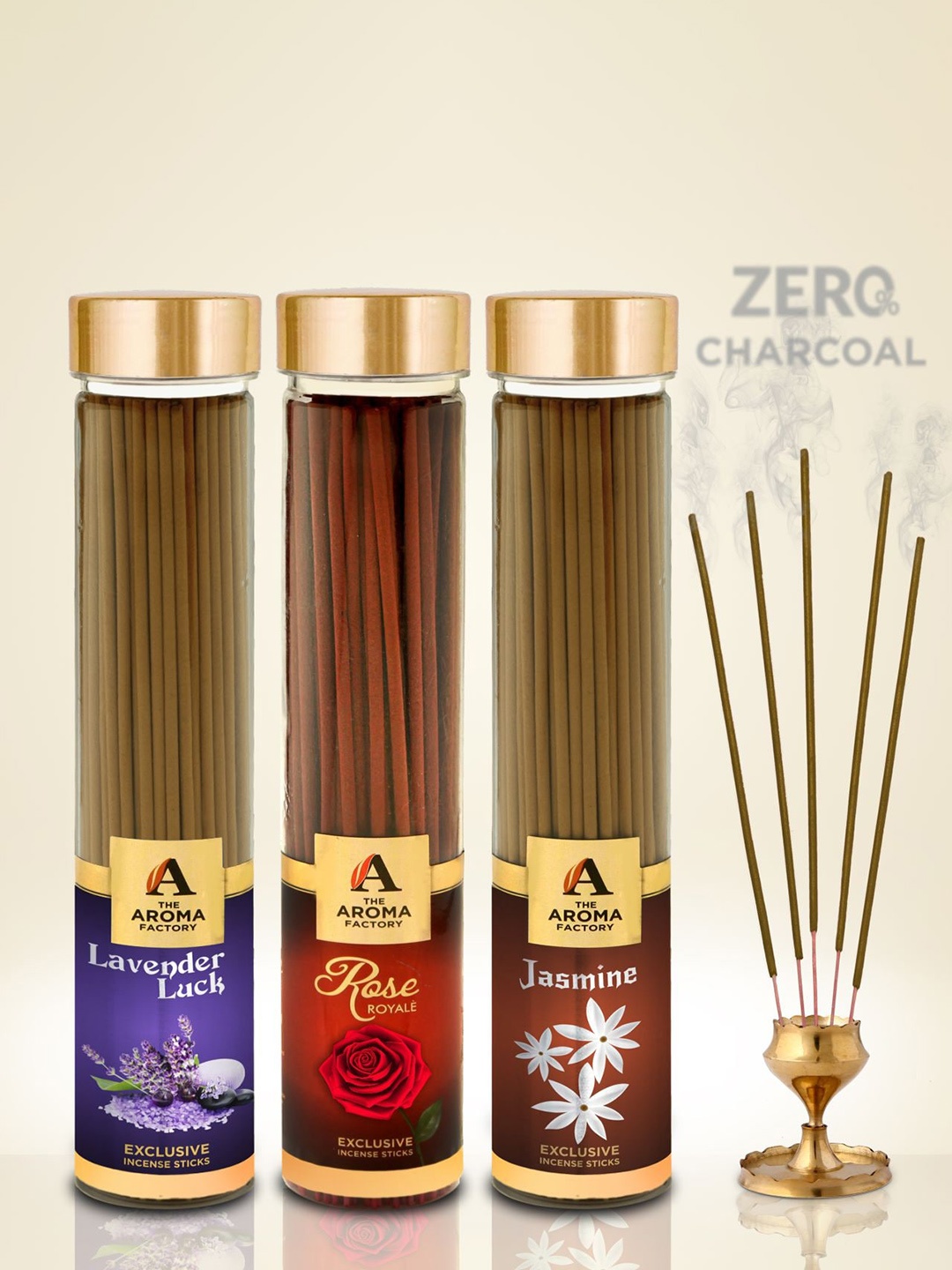 

The Aroma Factory 3 Pieces Red & Brown Wooden Agarbatti