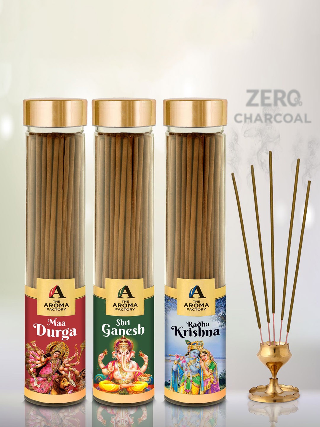 

The Aroma Factory 3Pcs Brown Wooden Agarbatti