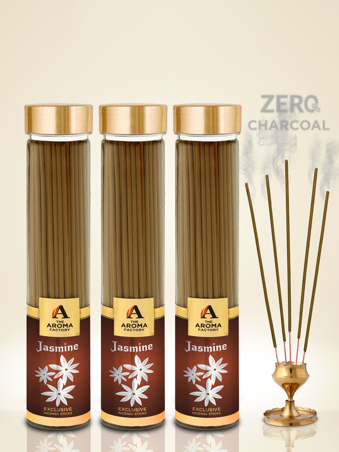 

The Aroma Factory Green 3 Pieces Jasmine Incense Sticks Agarbattis