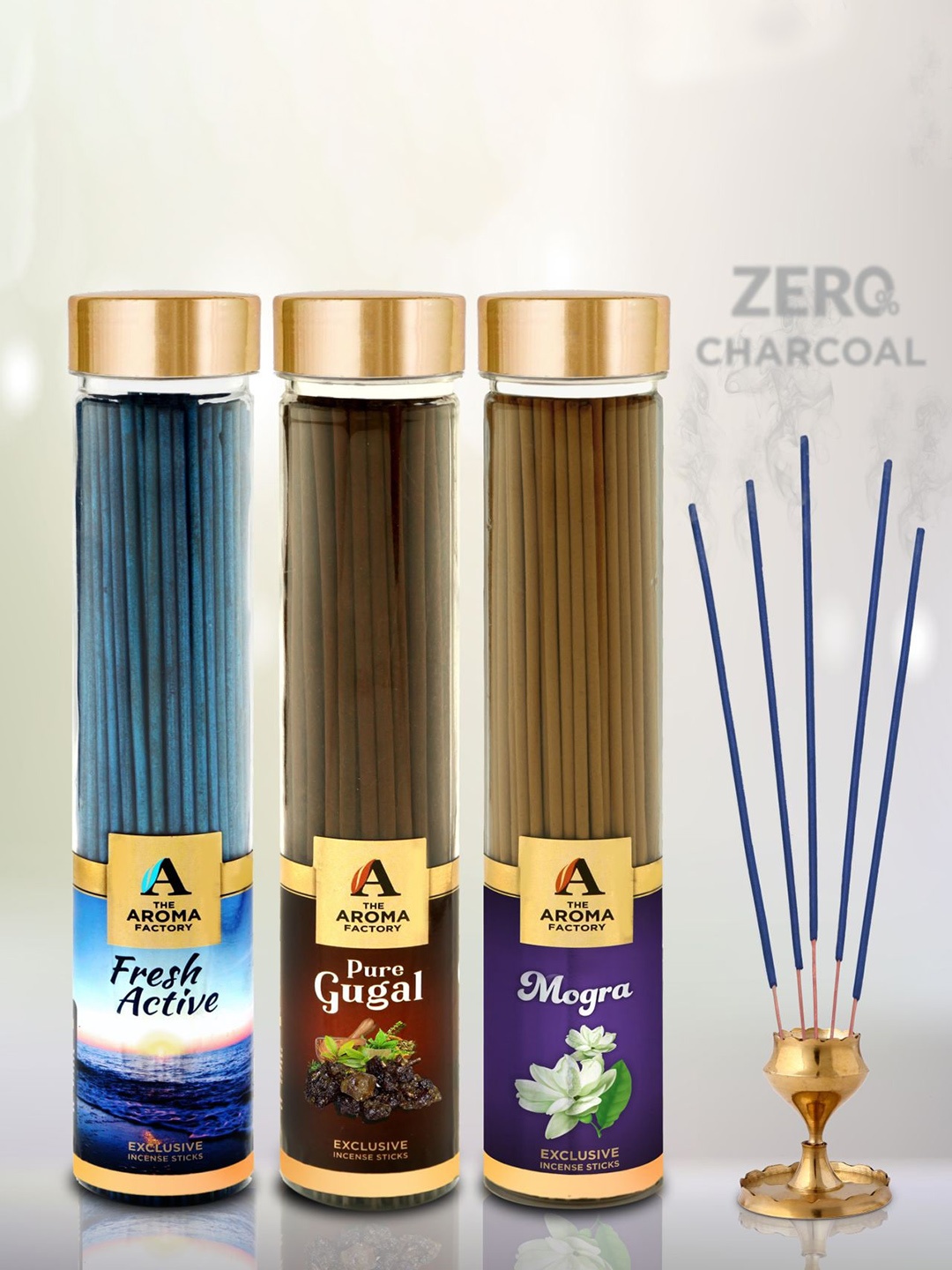 

The Aroma Factory Blue & Green 3 Pieces Wooden Fragrance Incense Sticks