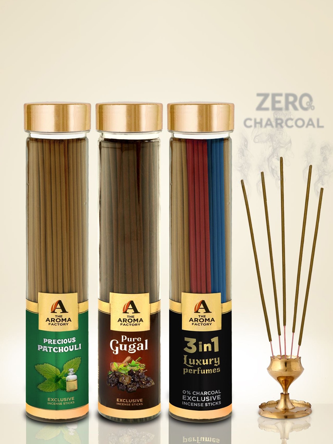 

The Aroma Factory Olive Green & Red 3 Pieces Wooden Fragrance Incense Sticks