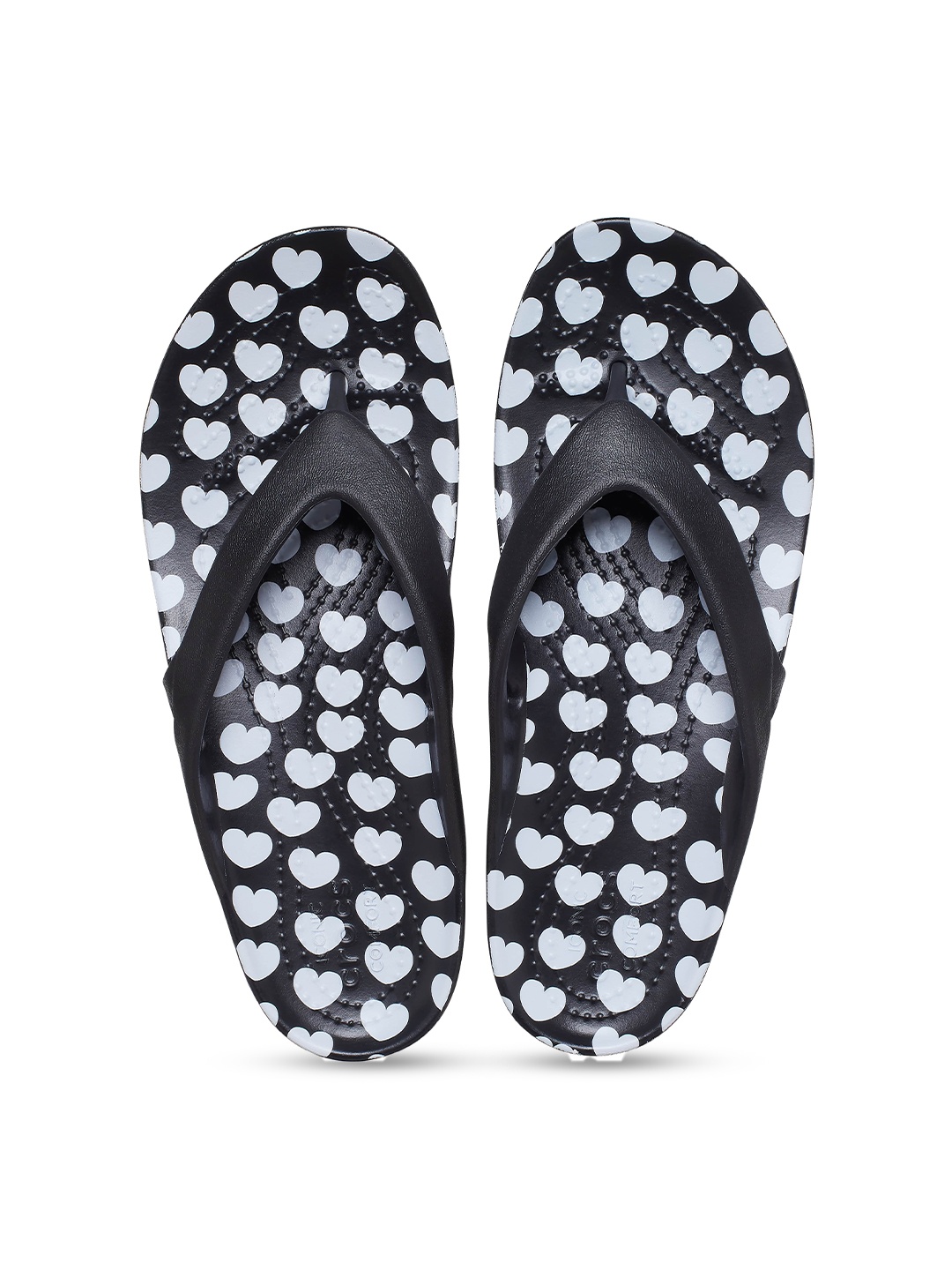 

Crocs Women Printed Croslite Thong Flip-Flops, Black