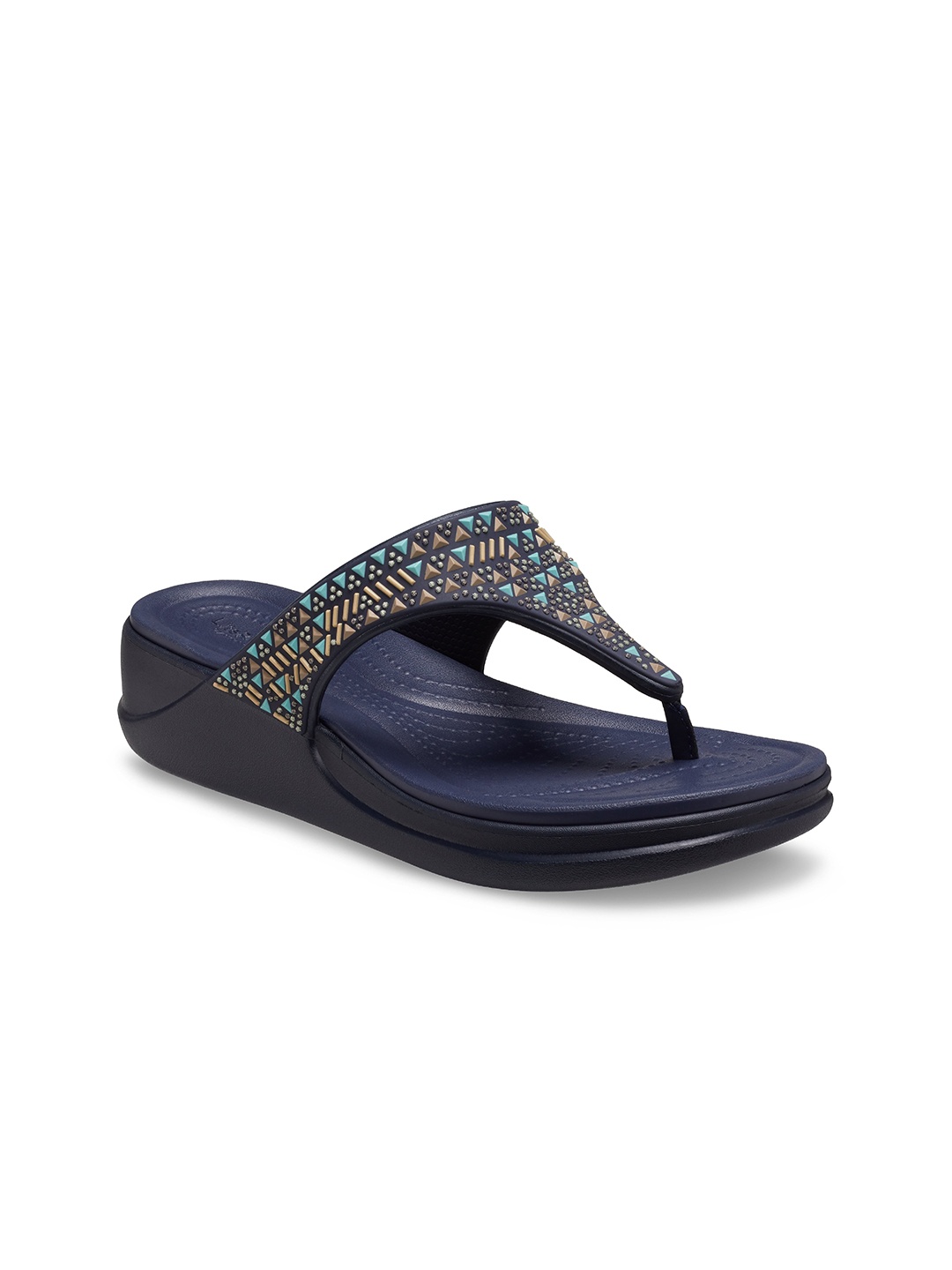 

Crocs Women Embellished Thong Flip Flops, Navy blue