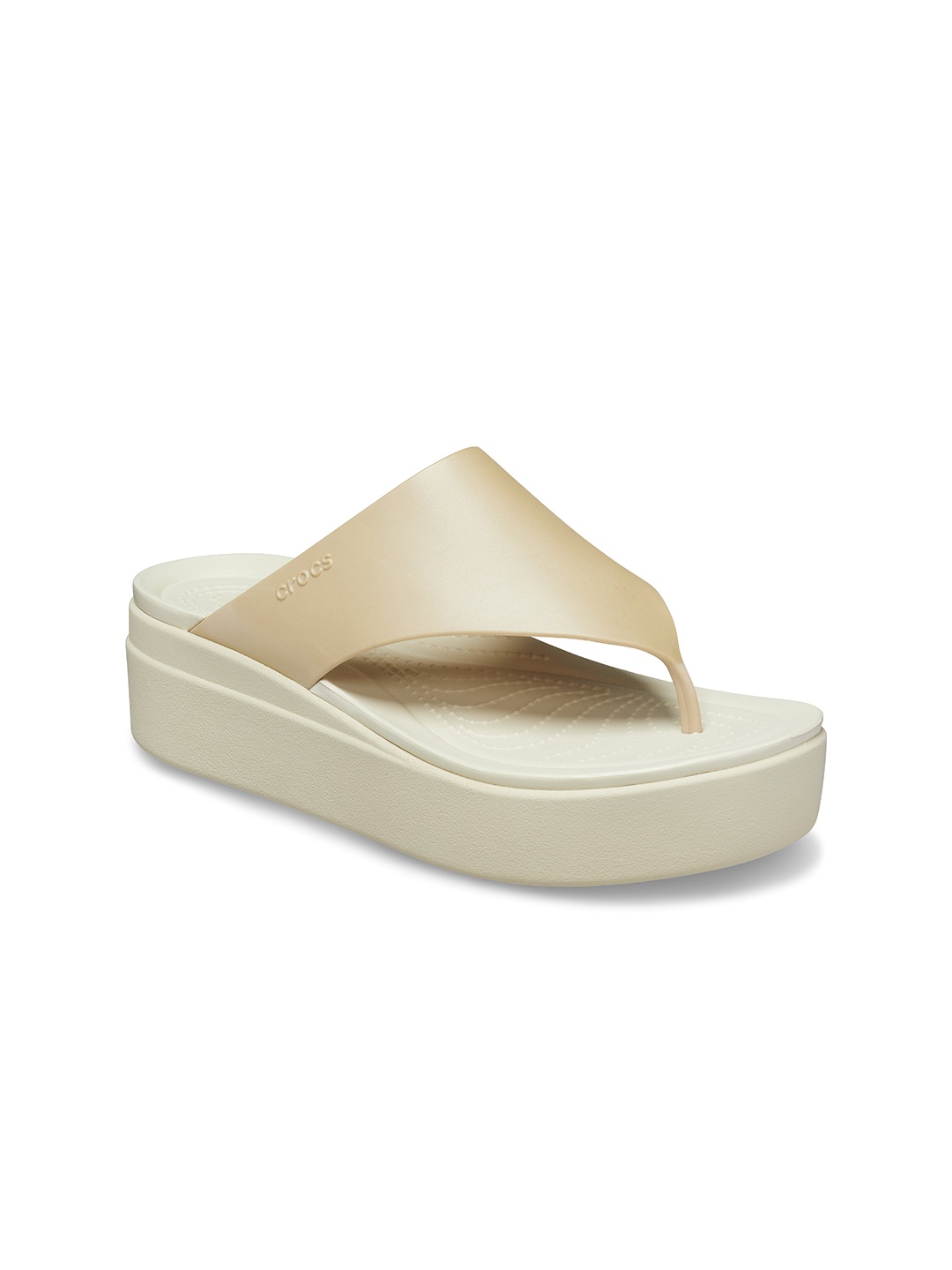 

Crocs Women Croslite Thong Flip-Flops, Beige