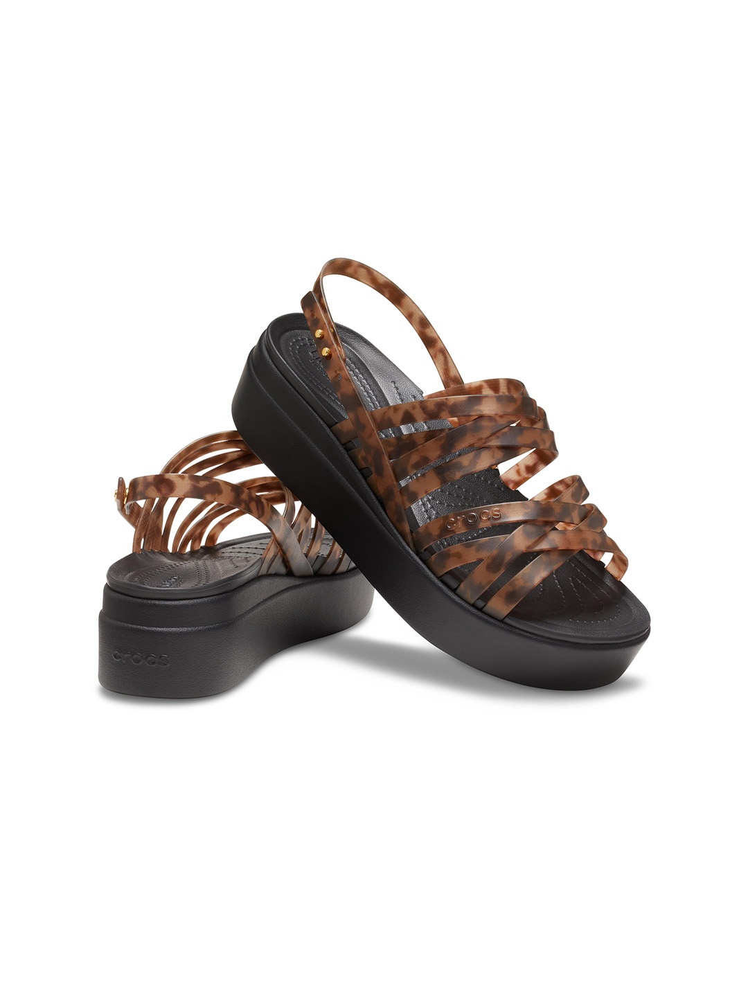 

Crocs Strappy Flatform Heels, Brown