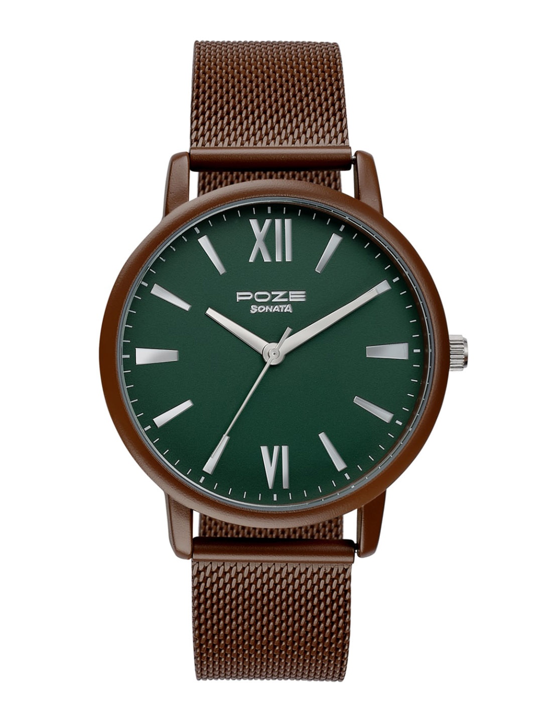 

Sonata Poze Men Bracelet Style Straps Analogue Watch SP70039KM04W, Green