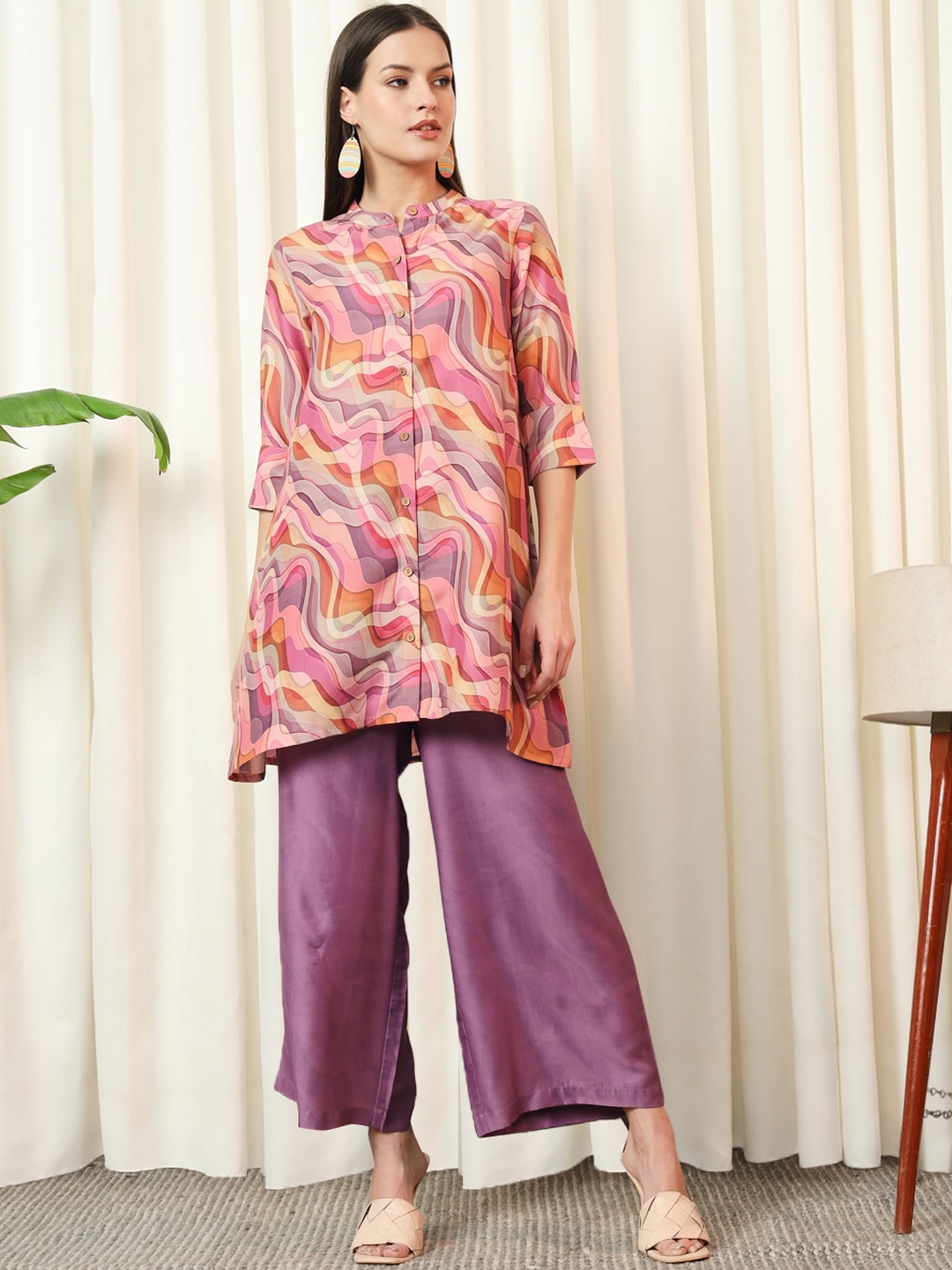 

Stylefables Printed Tunic & Palazzos, Purple