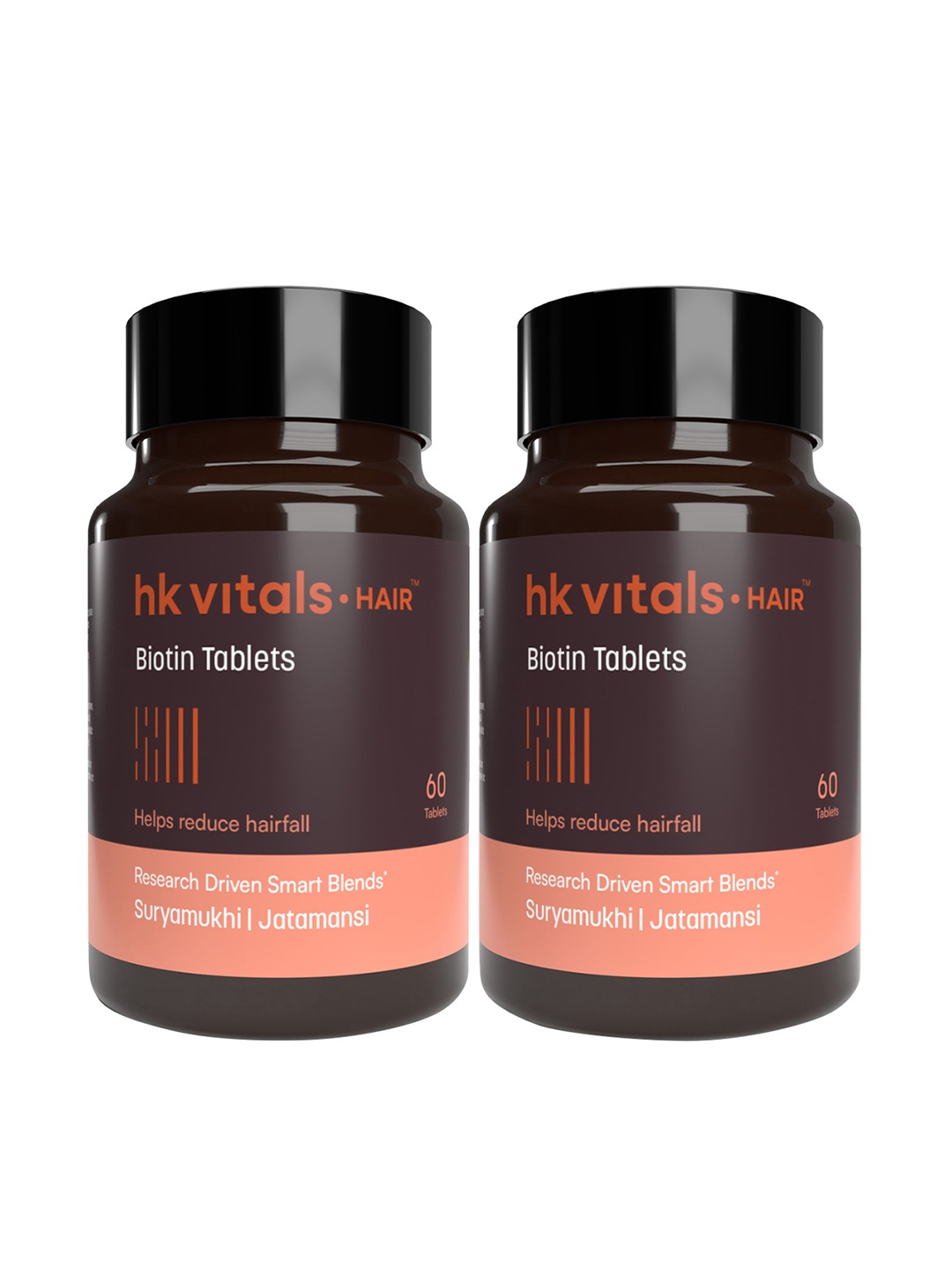 

HK VITALS Set Of 2 Biotin Tablet For Strong Thick & Shiny Hairs - 60 Tablets Each, White