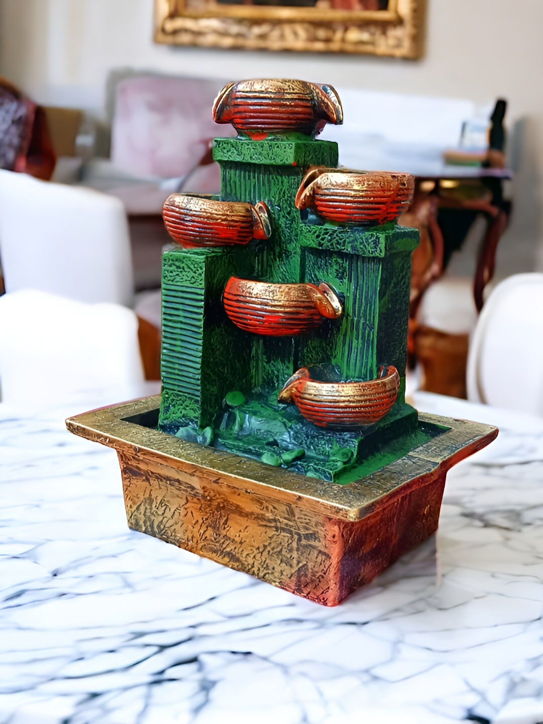 

SANKALAN CREATIONS Green Figurine Showpiece