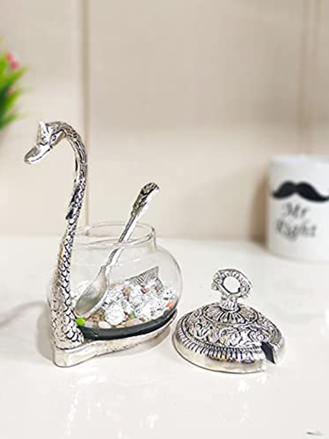 

SANKALAN CREATIONS Silver-Toned Idol Showpiece