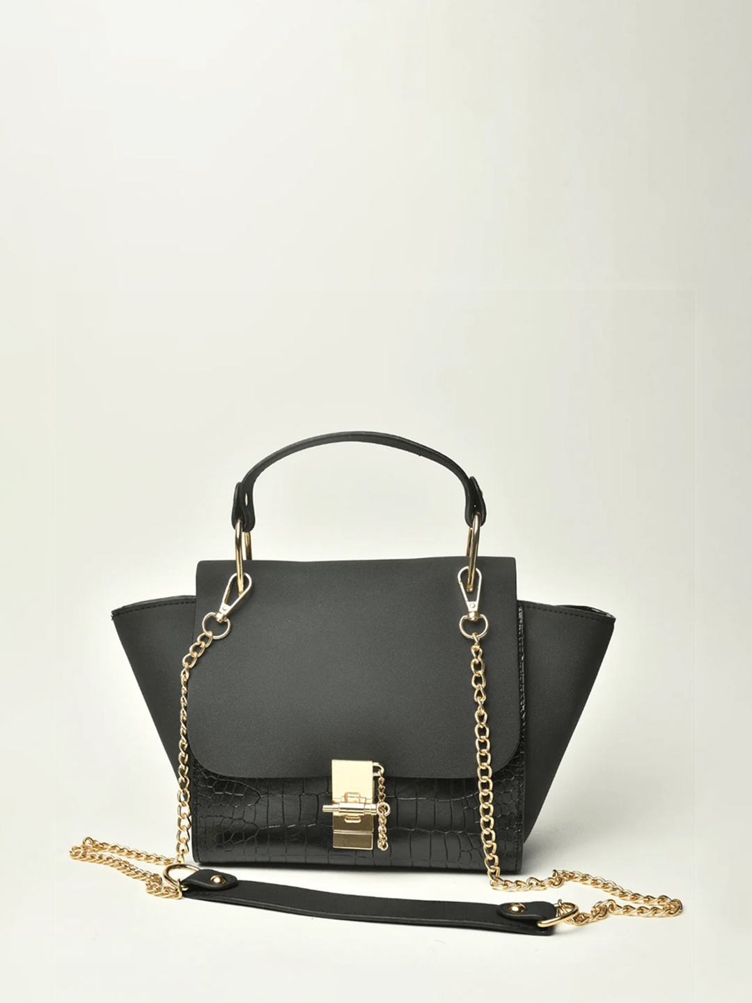 

INKMILAN PU Structured Handheld Bag, Black