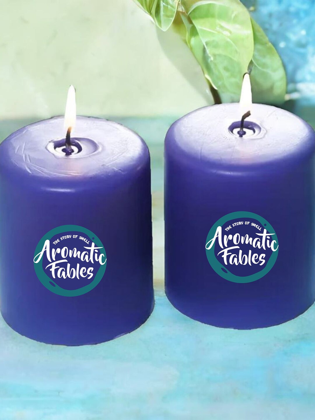

Aromatic Fables Navy Blue 2 Pieces Pillar Candles