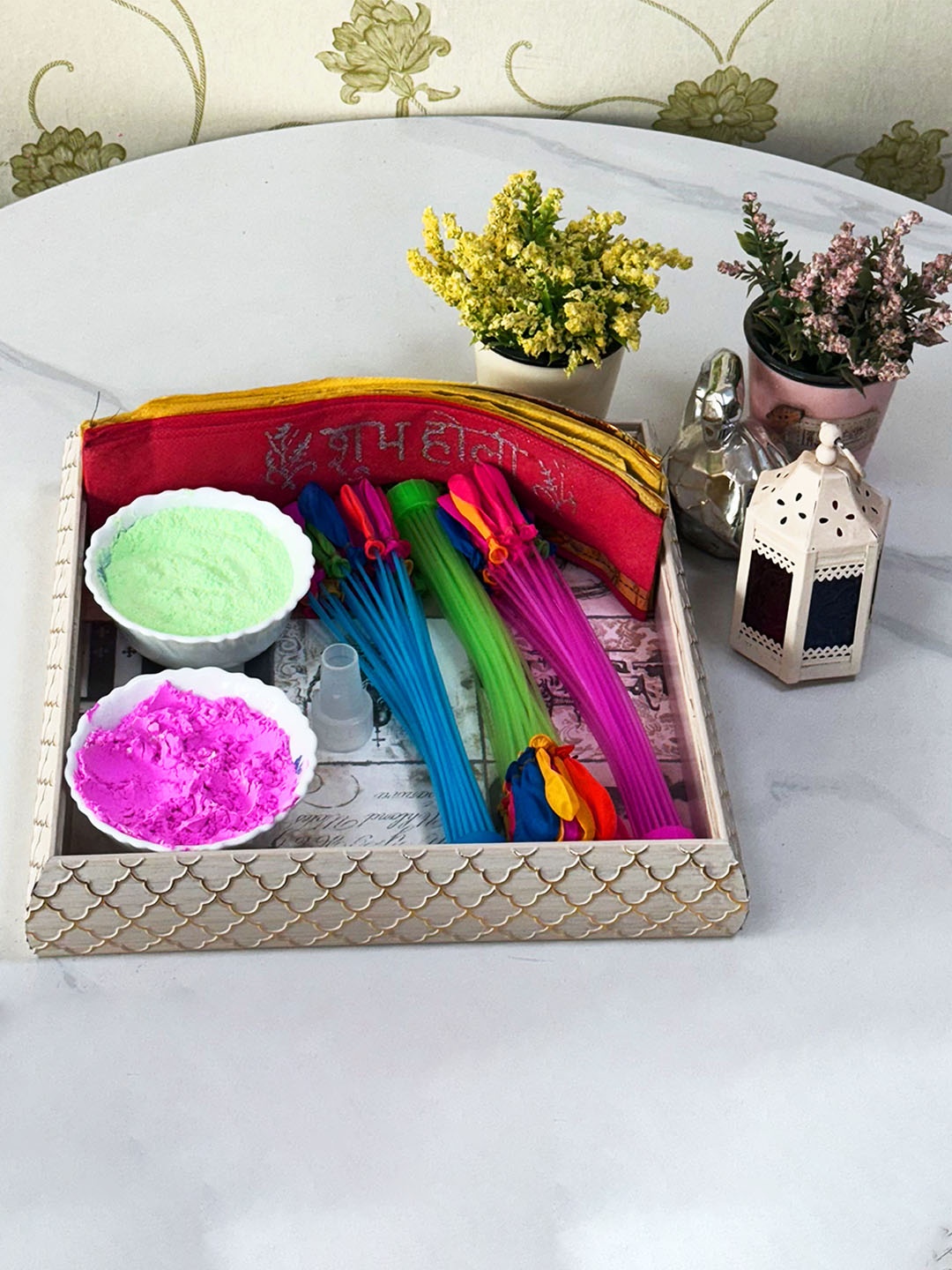 

Art Street 116-Pcs Red & Blue Holi Gift Hamper Set