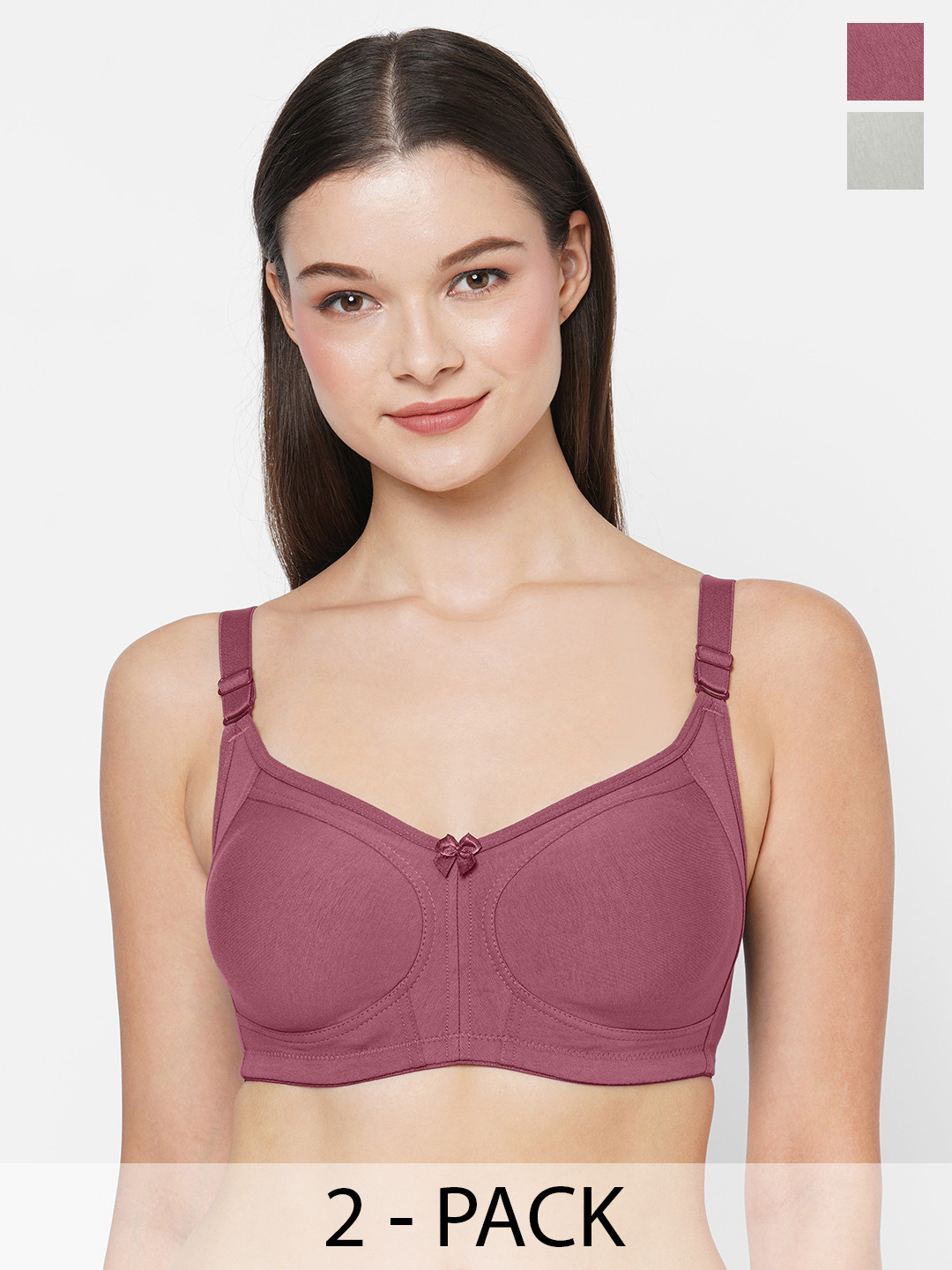 

Planetinner Pack Of 2 Full Coverage Bra, Mauve