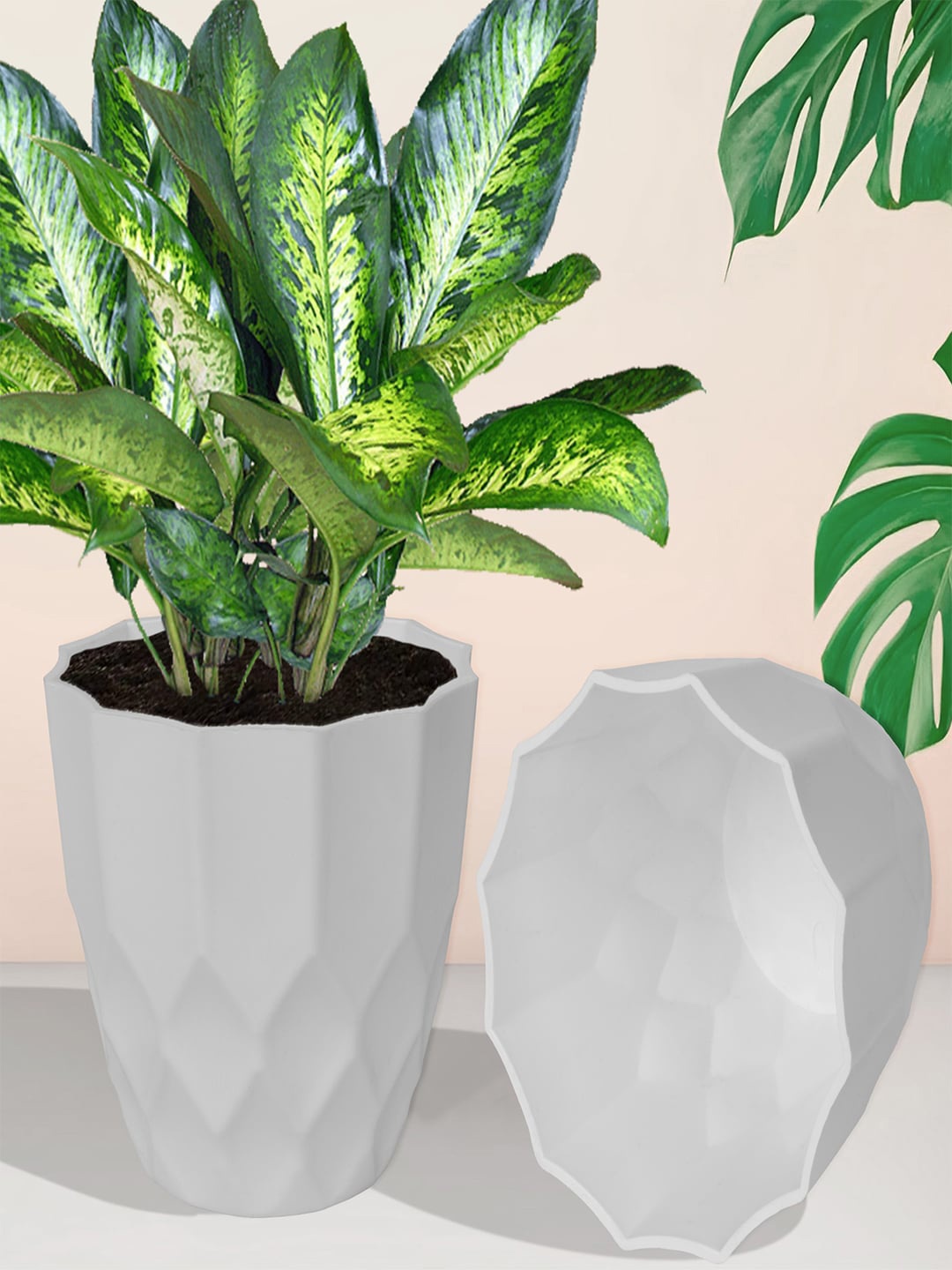 

Kuber Industries Blue & White 4 Pieces Indoor Planter