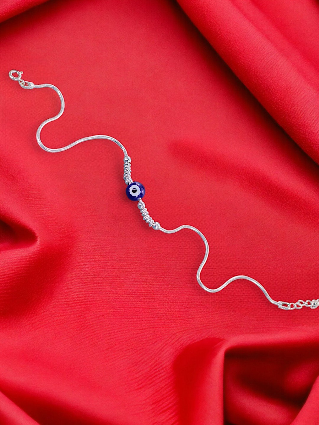 

Taraash 925 Sterling Silver Evil Eye Anklet