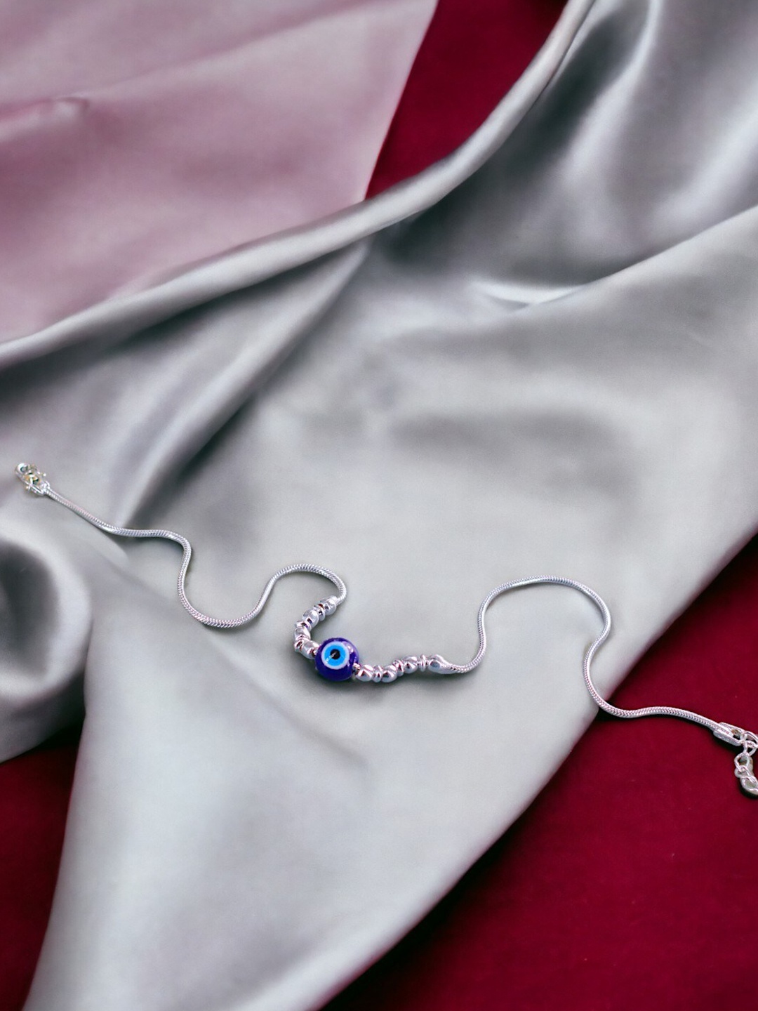 

Taraash 925 Sterling Silver Evil Eye Anklet