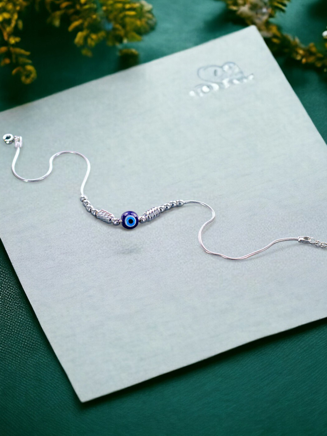

Taraash 925 Sterling Silver Evil Eye Anklet