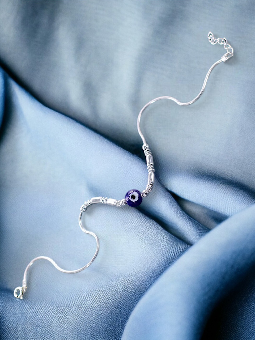 

Taraash 925 Sterling Silver Evil Eye Anklet